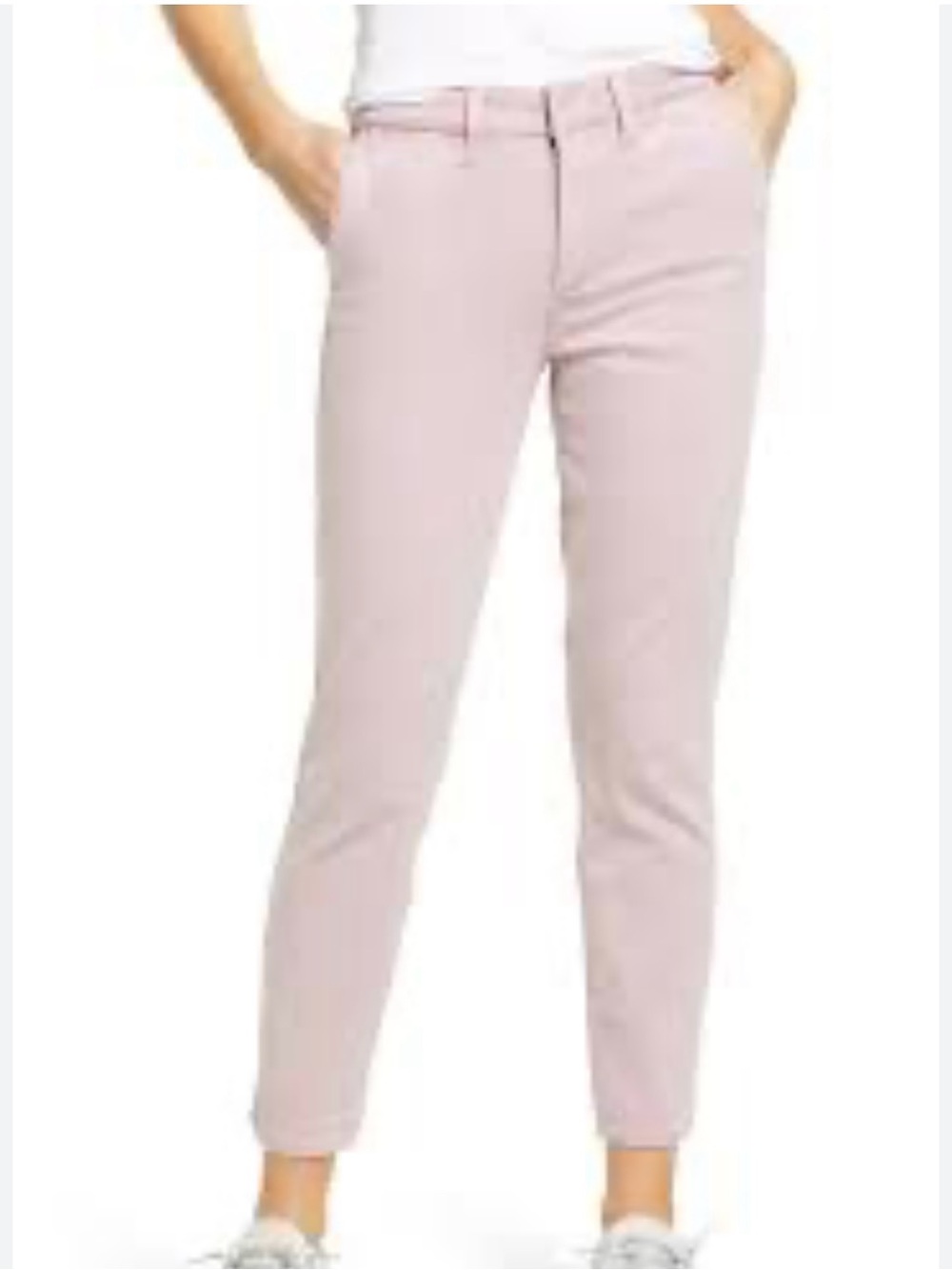 PAIGE Light Pink Ankle Chino Pants
